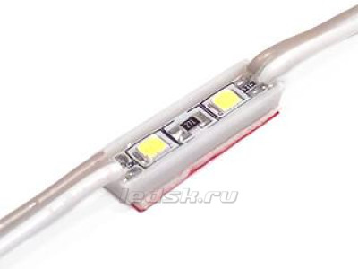 Светодиодный модуль белый мини 2*2835 SMD (CW 8000-8500K) 22-24Lm